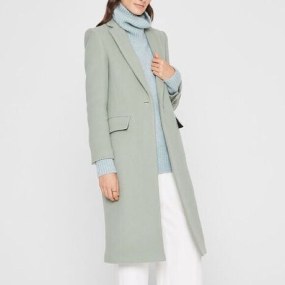 Club Monaco Slim Tailored Coat in Sage, NWT, Size XL - Picture 2 of 14